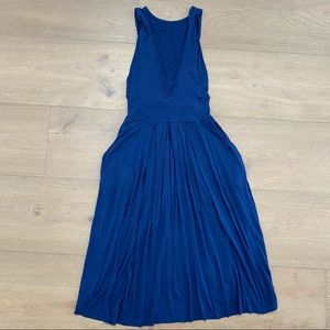 XS Rachel Palley plunge navy dress with pockets.